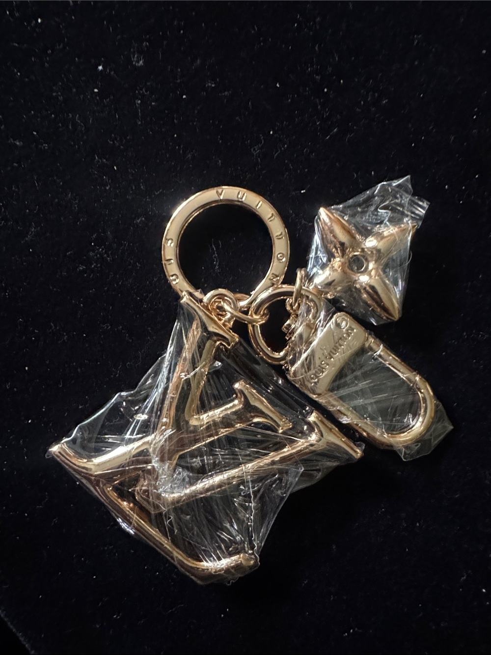 Bag charms key chain Gold and Metallic LV Pendant Key Charm